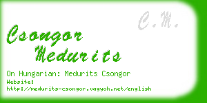 csongor medurits business card